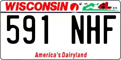 WI license plate 591NHF