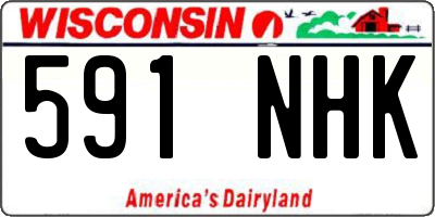 WI license plate 591NHK