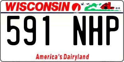 WI license plate 591NHP