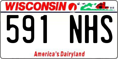 WI license plate 591NHS