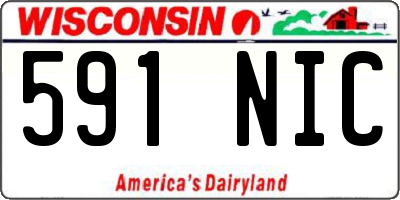 WI license plate 591NIC
