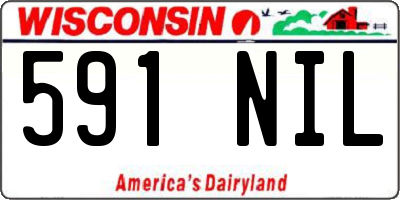 WI license plate 591NIL