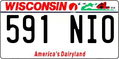 WI license plate 591NIO
