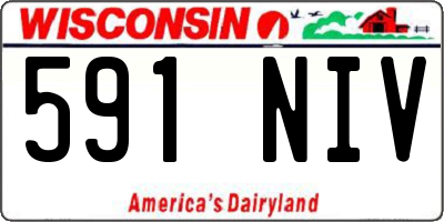 WI license plate 591NIV