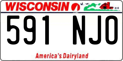 WI license plate 591NJO