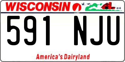 WI license plate 591NJU