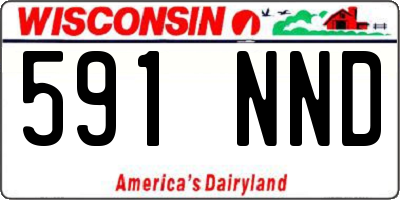 WI license plate 591NND