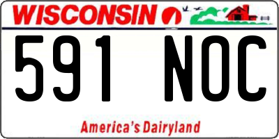 WI license plate 591NOC