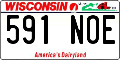 WI license plate 591NOE