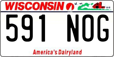 WI license plate 591NOG