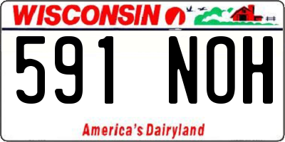 WI license plate 591NOH