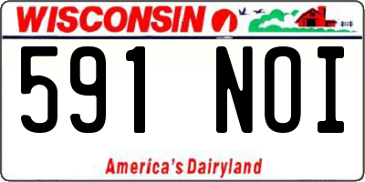 WI license plate 591NOI