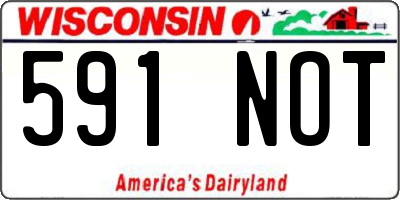 WI license plate 591NOT