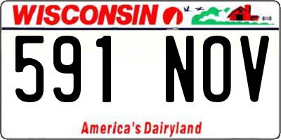 WI license plate 591NOV