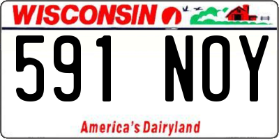 WI license plate 591NOY