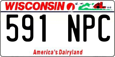 WI license plate 591NPC