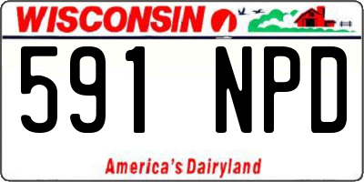 WI license plate 591NPD