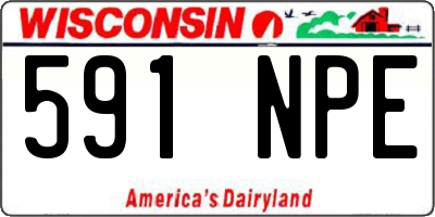 WI license plate 591NPE