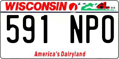 WI license plate 591NPO