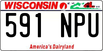 WI license plate 591NPU