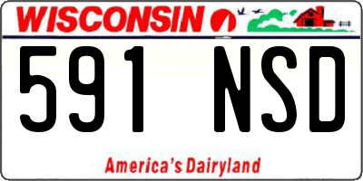 WI license plate 591NSD