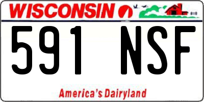 WI license plate 591NSF