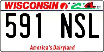 WI license plate 591NSL