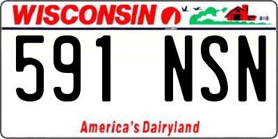 WI license plate 591NSN