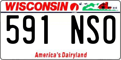 WI license plate 591NSO