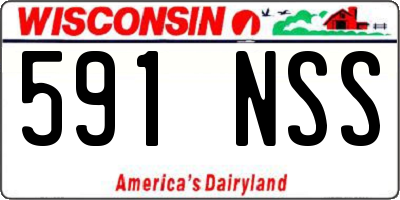 WI license plate 591NSS