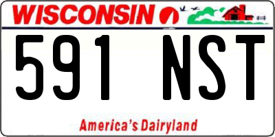 WI license plate 591NST