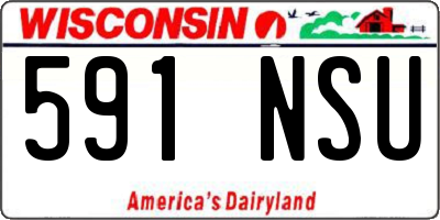 WI license plate 591NSU