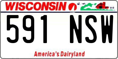 WI license plate 591NSW