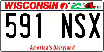 WI license plate 591NSX