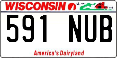 WI license plate 591NUB