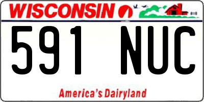 WI license plate 591NUC