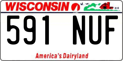 WI license plate 591NUF