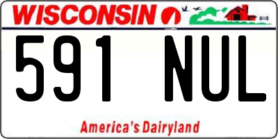 WI license plate 591NUL