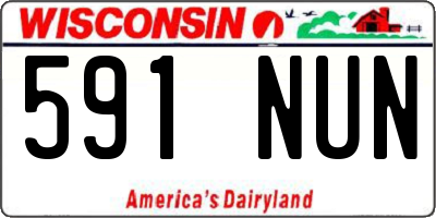 WI license plate 591NUN