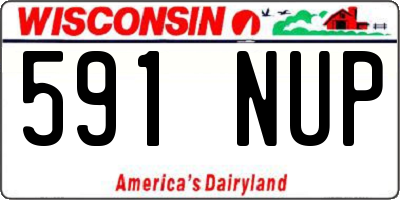 WI license plate 591NUP