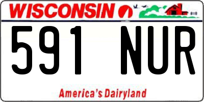 WI license plate 591NUR