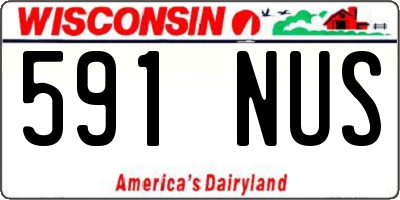 WI license plate 591NUS