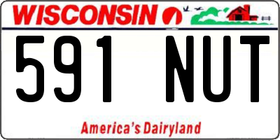 WI license plate 591NUT