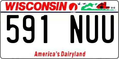WI license plate 591NUU