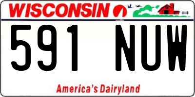 WI license plate 591NUW