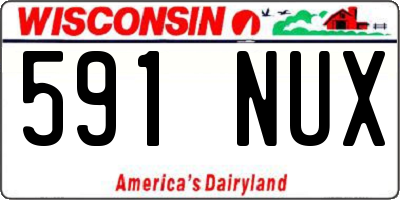 WI license plate 591NUX