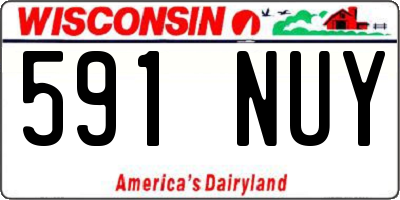 WI license plate 591NUY