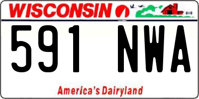 WI license plate 591NWA