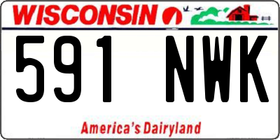 WI license plate 591NWK