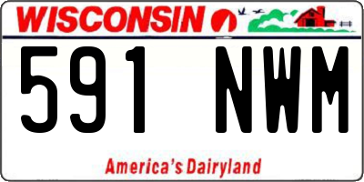WI license plate 591NWM